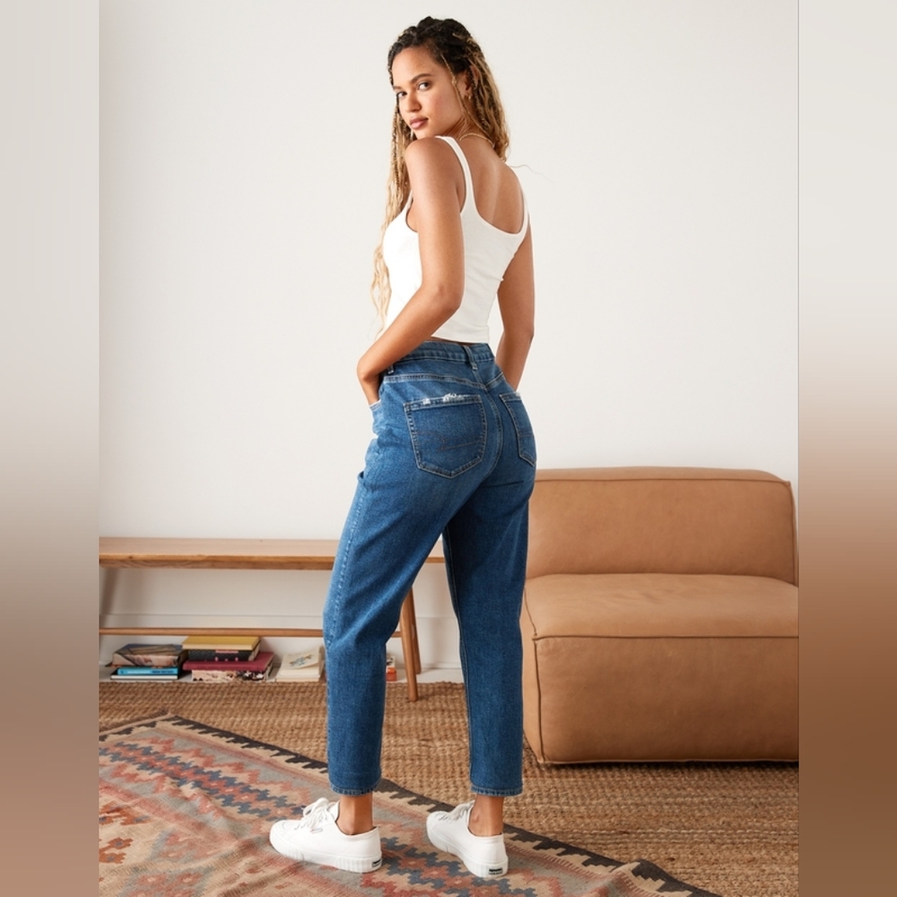 American Eagle AE Curvy Mom Jean Stretch In Emotional Blue 20 R
